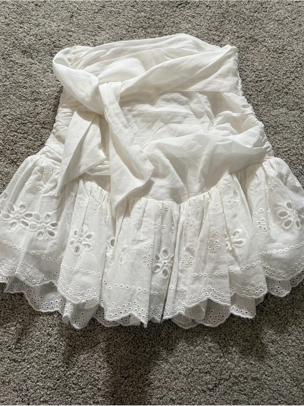 Selfie Leslie White Tie-Waist Skirt
